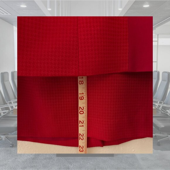 NWT - Le Suit Houndstooth Pencil 2Pc Skirt Suit Set - Collarless - Cherry - 6 - Picture 9 of 10